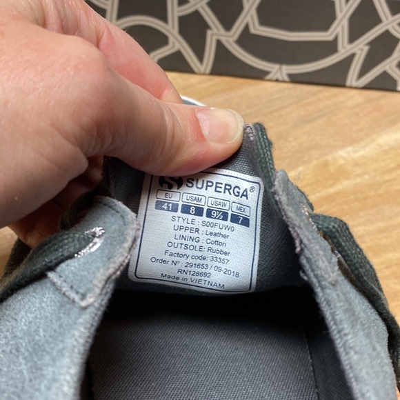 Superga Men’s Grey Suede Lace-up Sneakers Size 8 (Women’s Size 9.5) - Picture 9 of 9